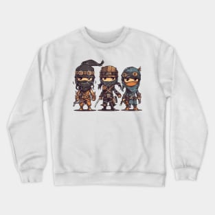 Three Steampunk Ninjas Crewneck Sweatshirt